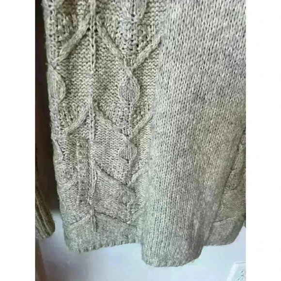 Sleeping on Snow Yak & Wool Blend Knit Sherpa Collar Faux Fur Cardigan, XS - Picture 5 of 9